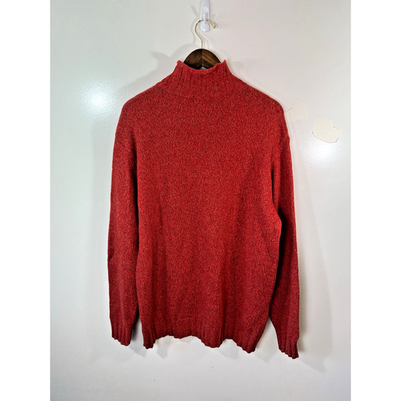 Versace Sport Men’s Wool Blend Funnel Neck Sweater Size XXL Red Marled Luxurious - Picture 2 of 8